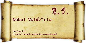 Nebel Valéria névjegykártya